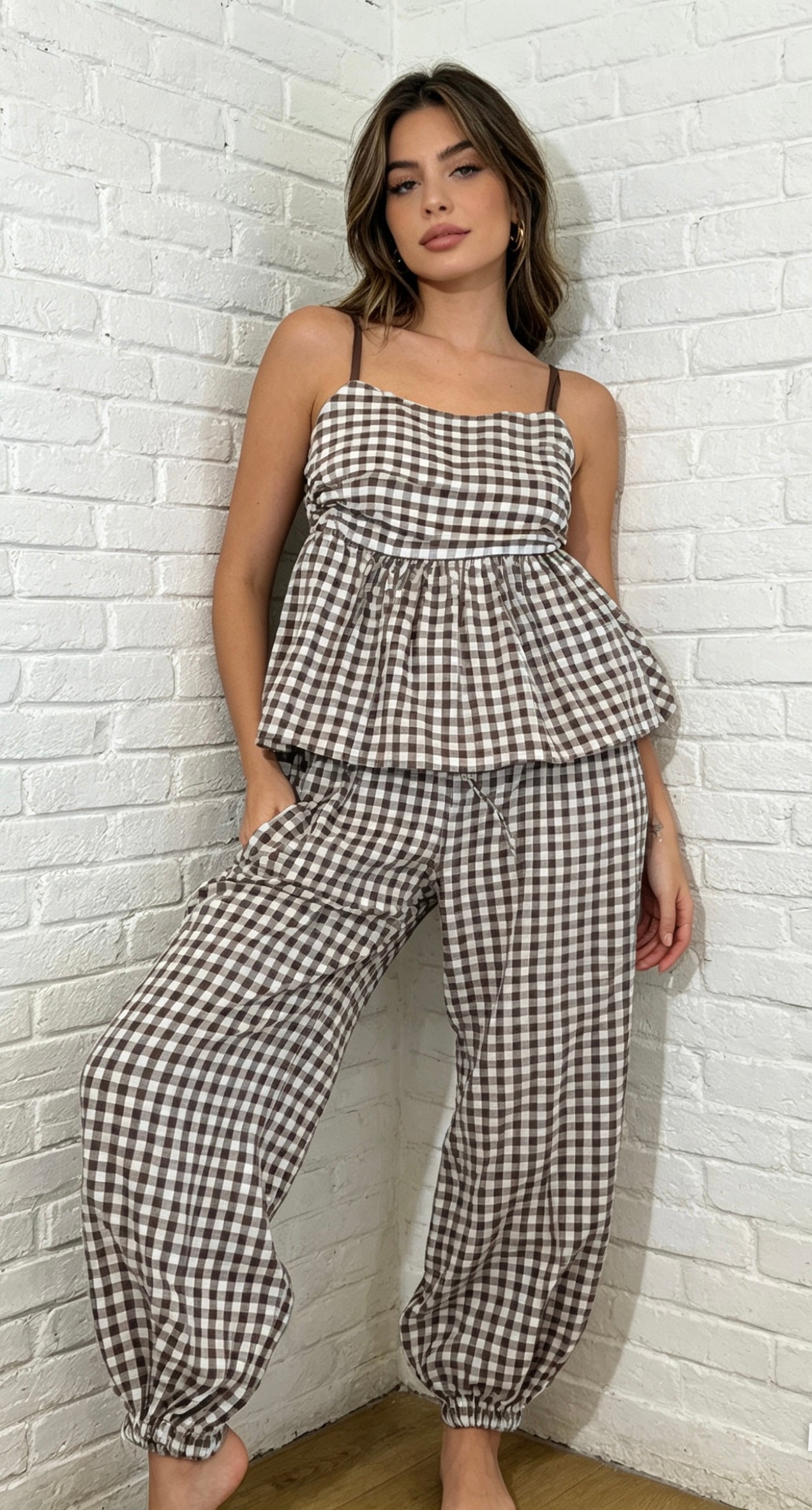 TALIA CO-ORD - CHOCOLATE