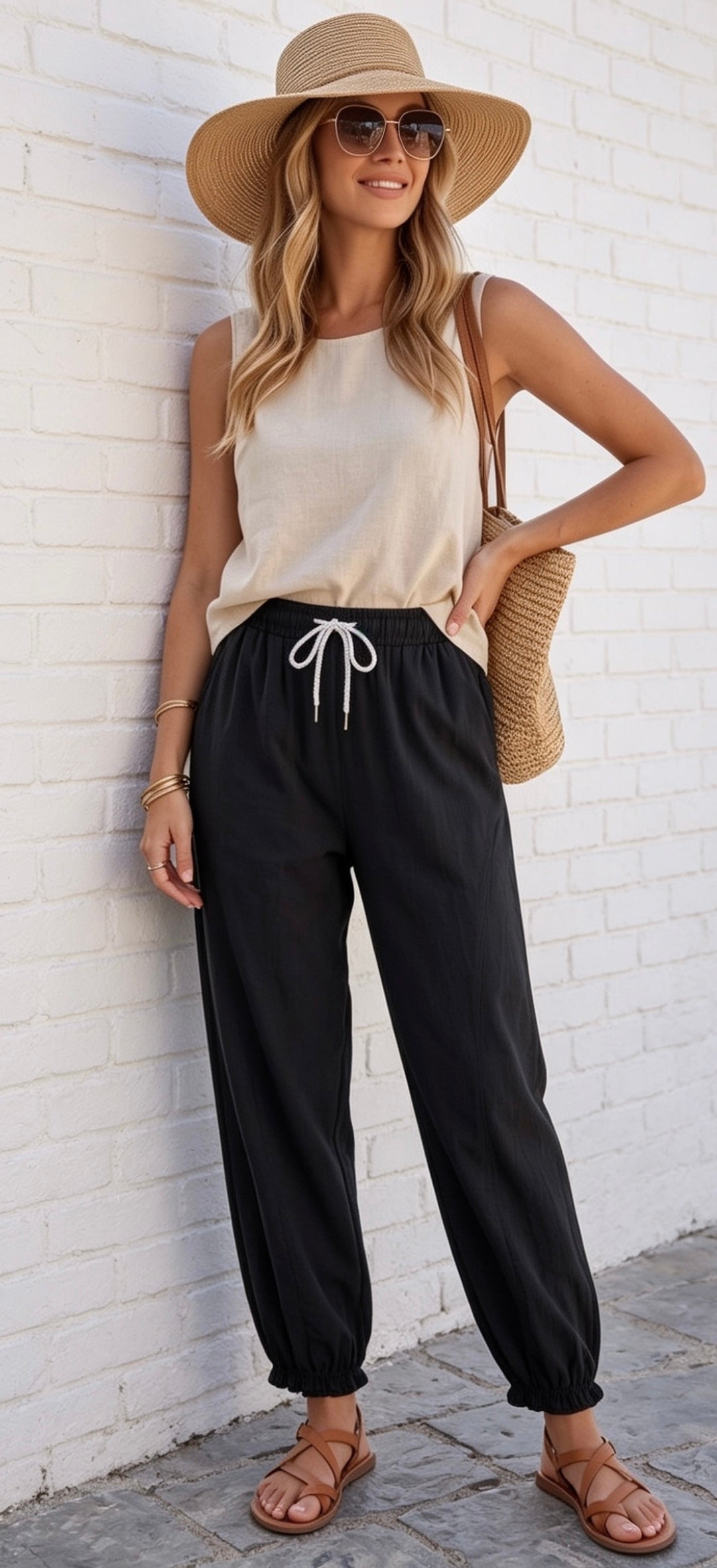 PLEATED BALLOON TROUSER - BLACK