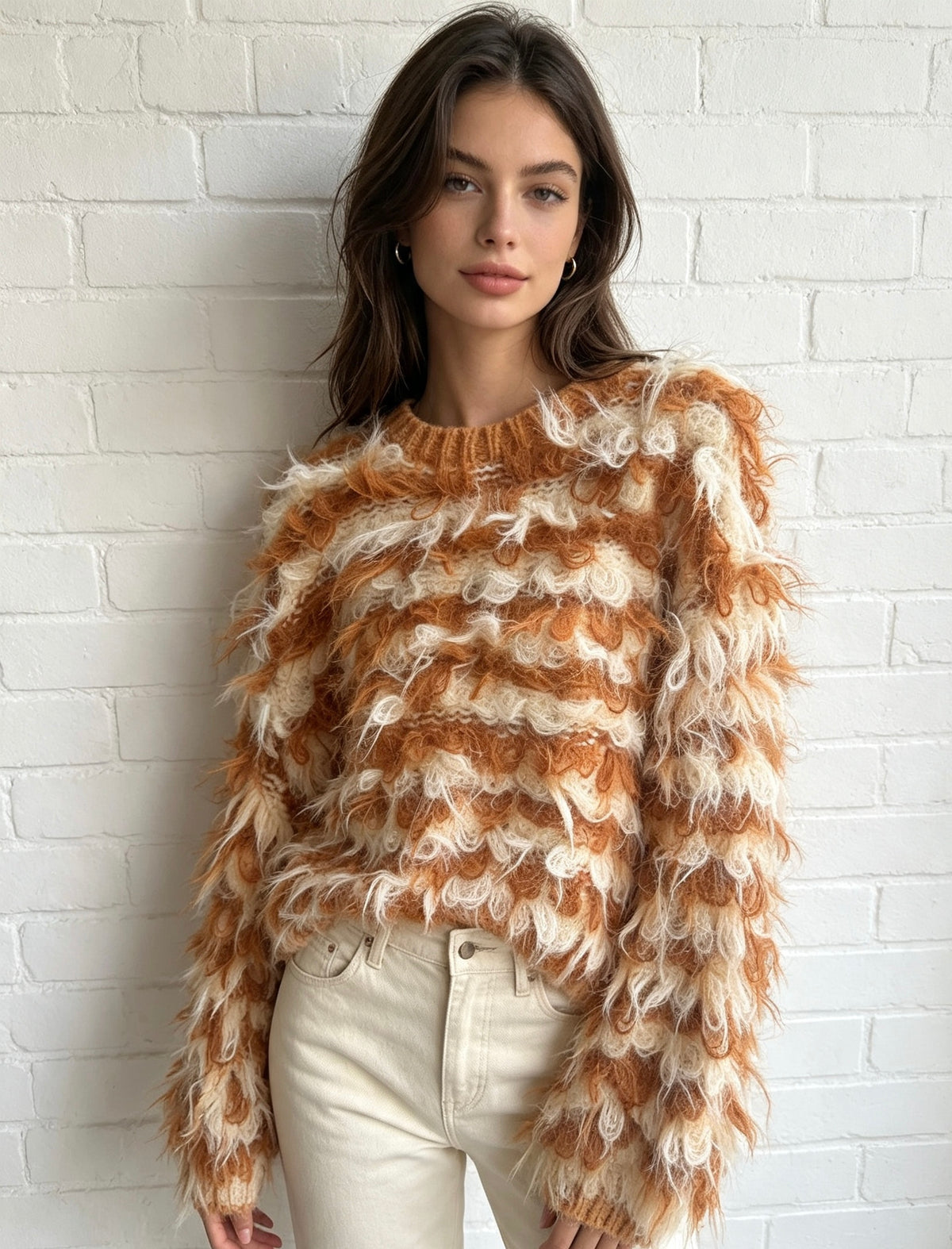 Shaggy Jumper - Tan