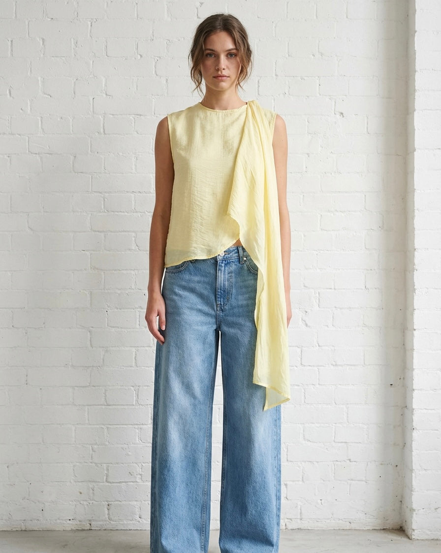 RHIA TOP - BUTTER LEMON