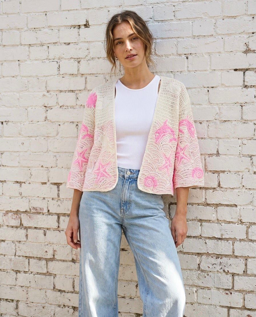 SEALIFE CARDI - PINK