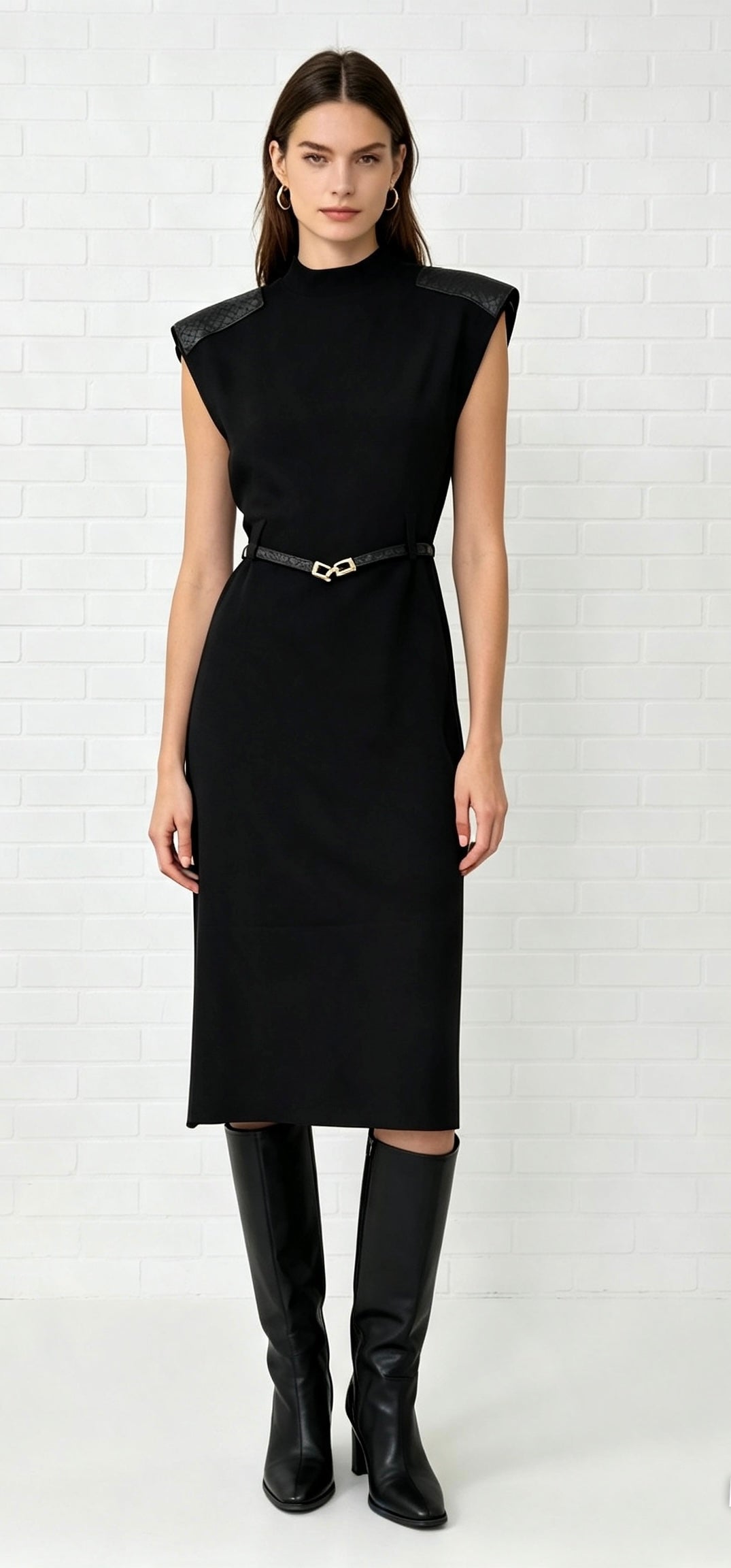 Kerry Fine Knit Dress - Black