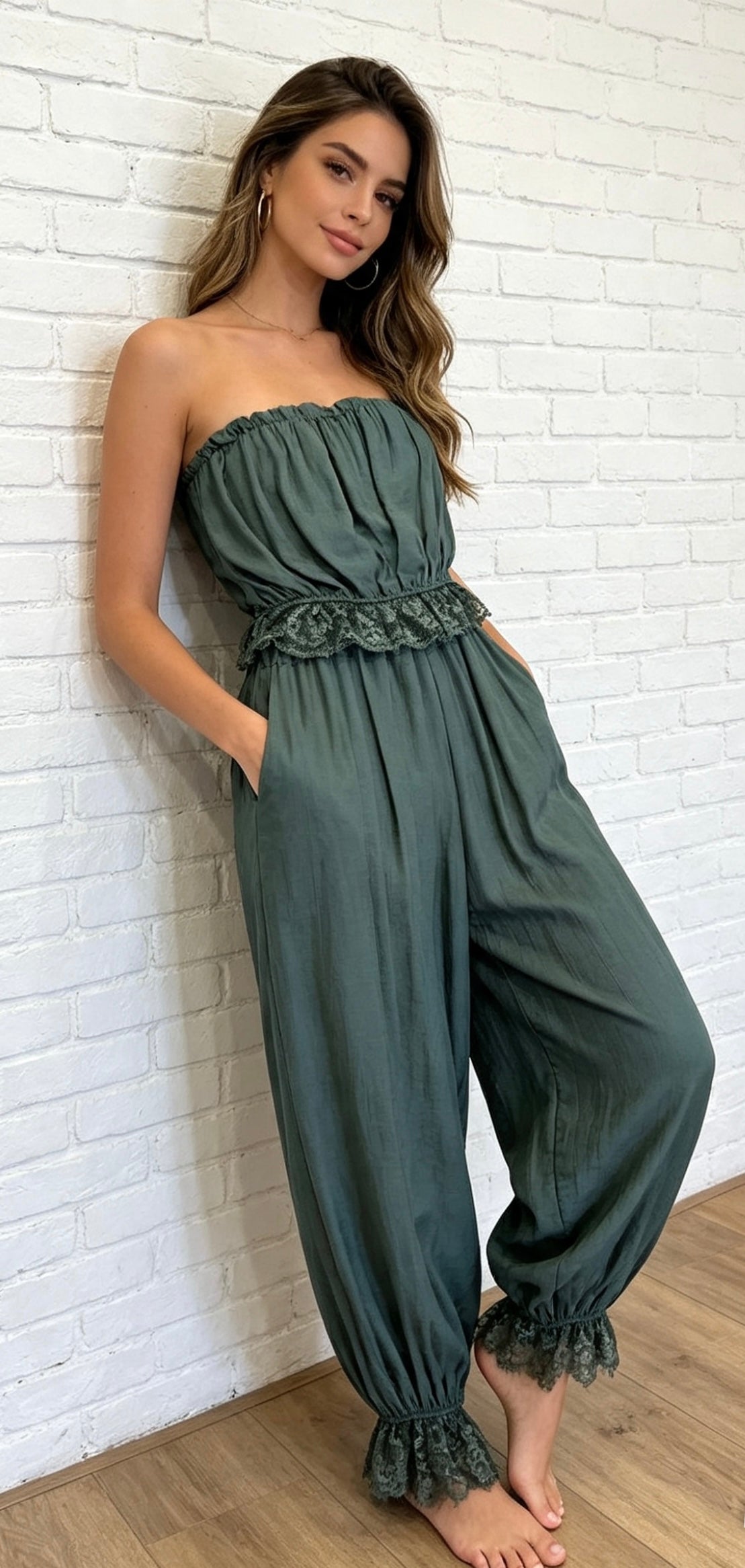 CRETE LACE 2 PIECE - KHAKI