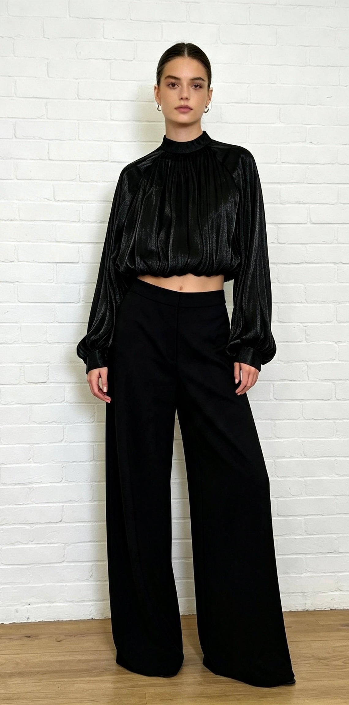 Metalic Shimmer Blouse - Black