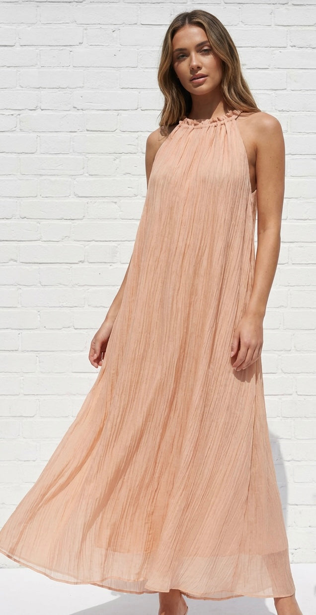 CARA MAXI DRESS - PEACH