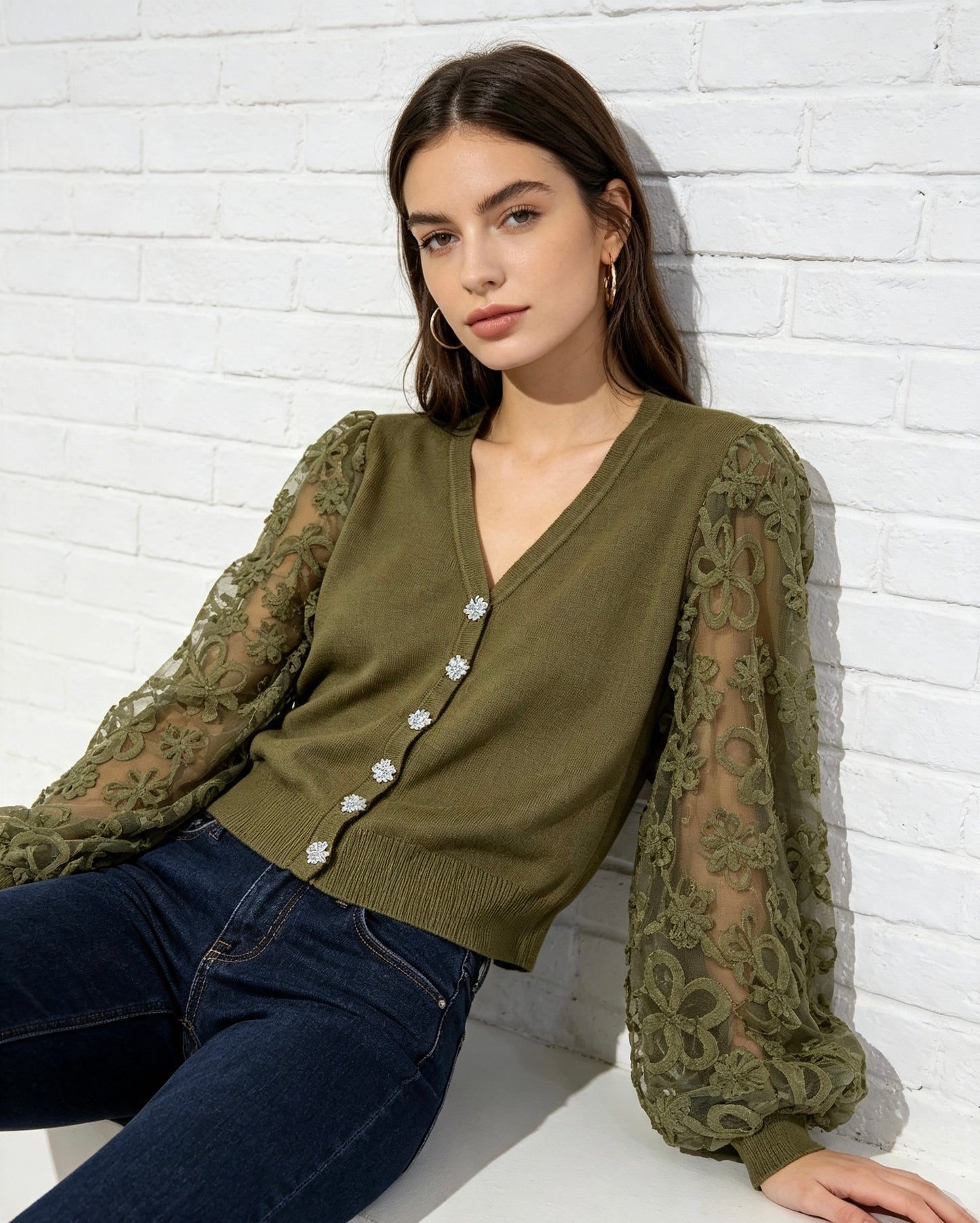 MIA CARDI - OLIVE