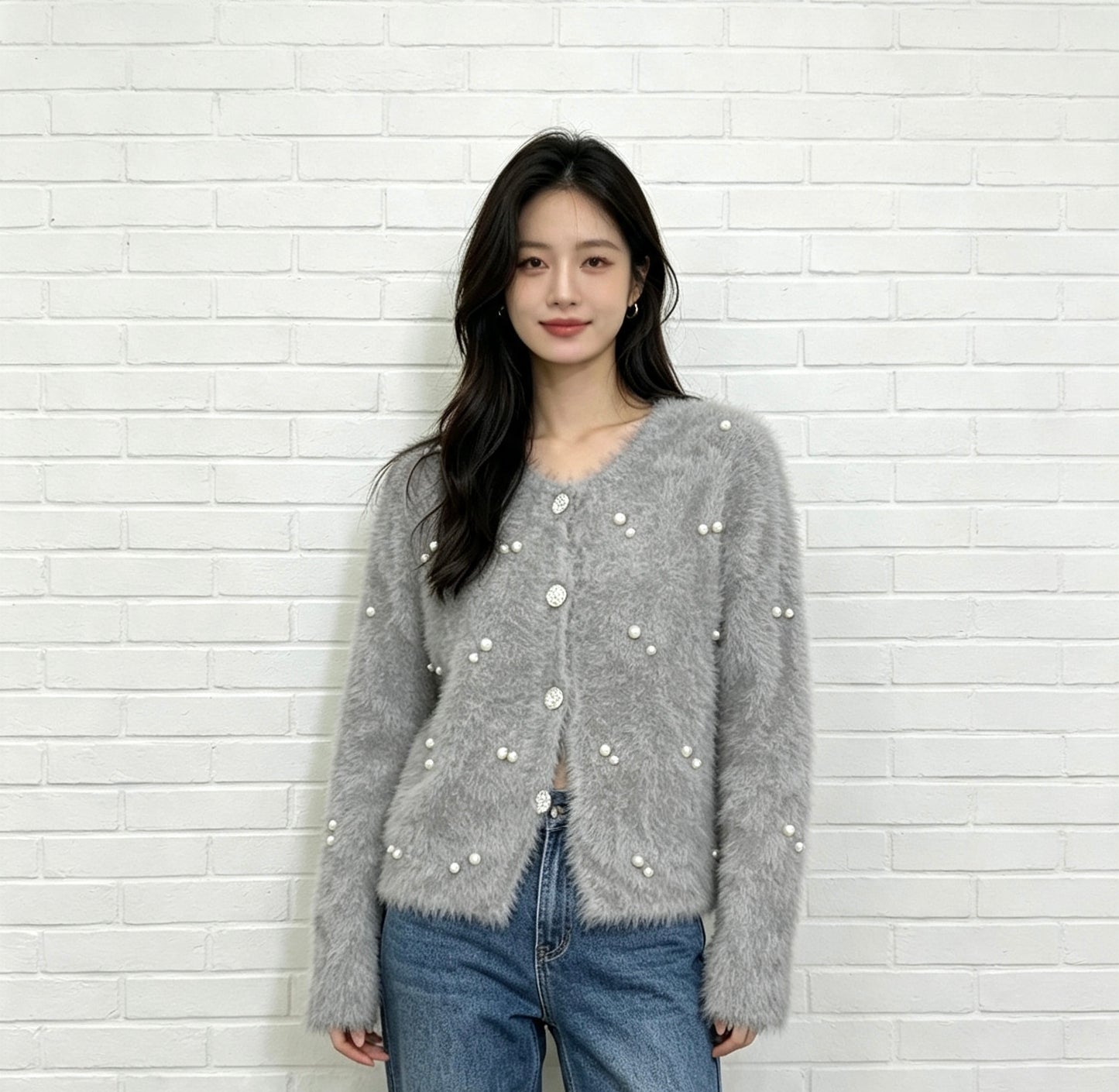 Embelishment Cardi - Grey