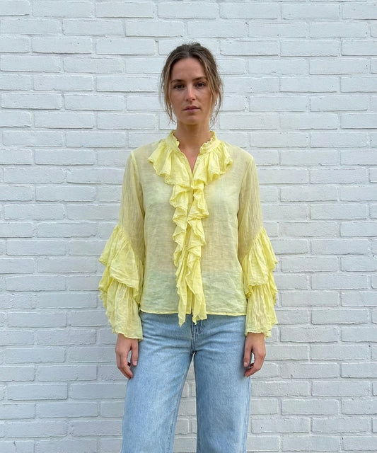 LULU BLOUSE - LEMON