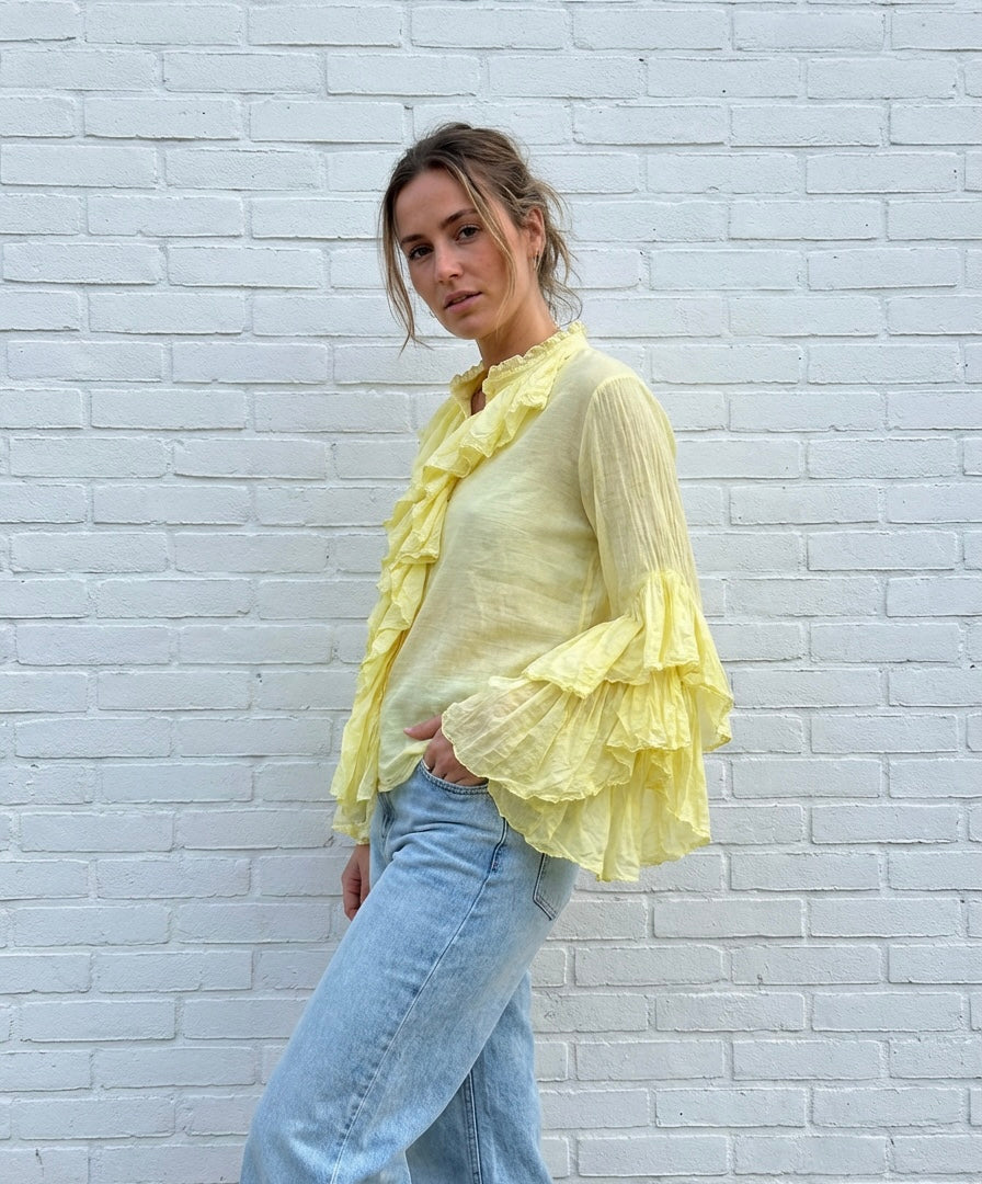 LULU BLOUSE - LEMON