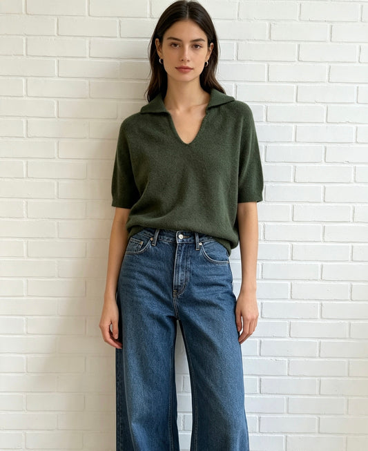 Collar Knit - Green