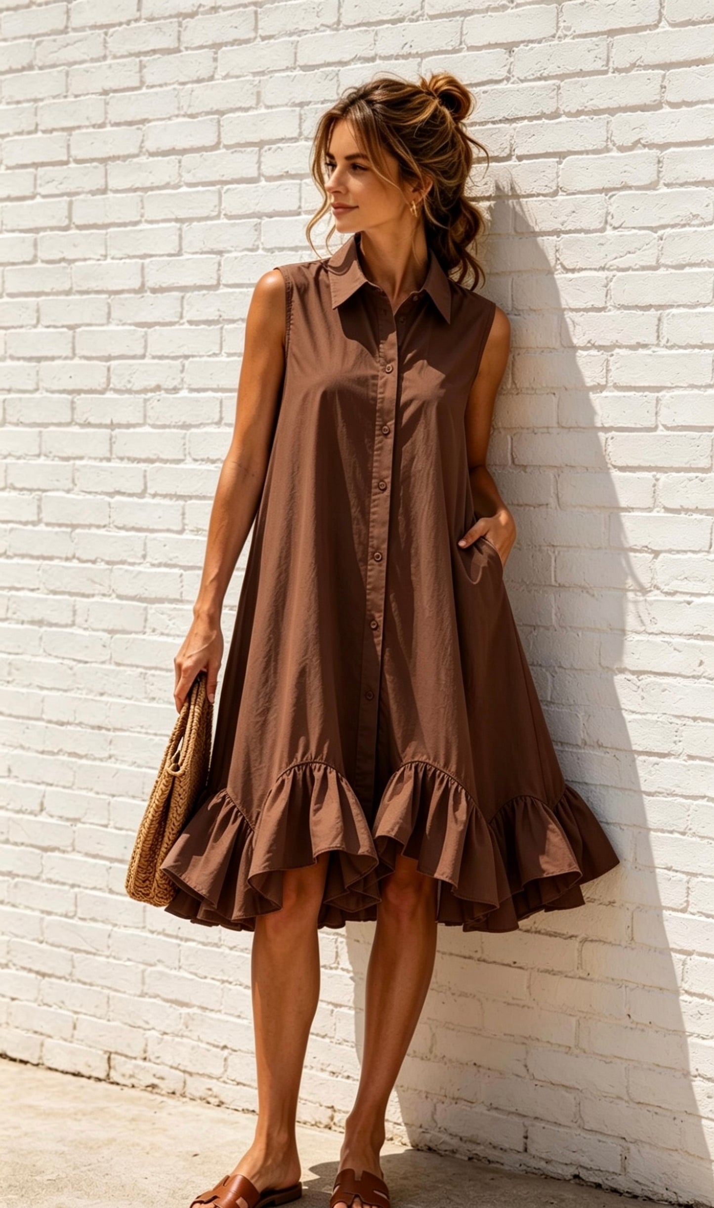 MONA DRESS - CHOCOLATE