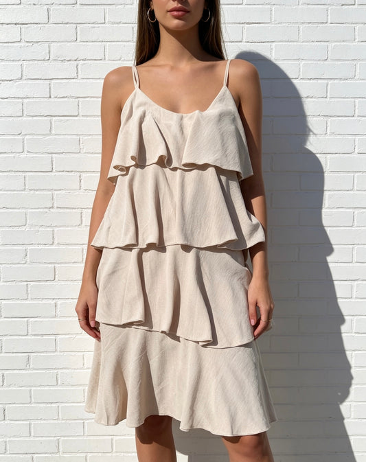 LARA RARA DRESS - BEIGE