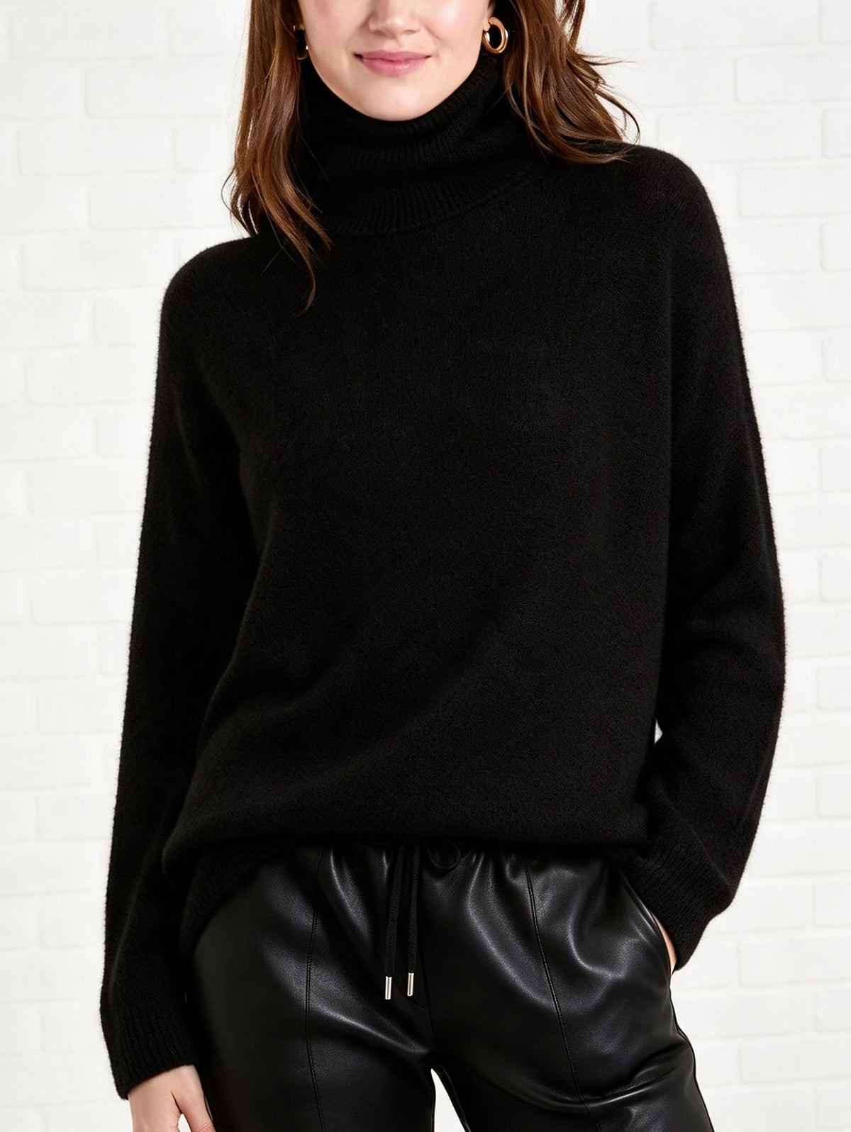 Soft Touch Roll Neck Jumper - Black