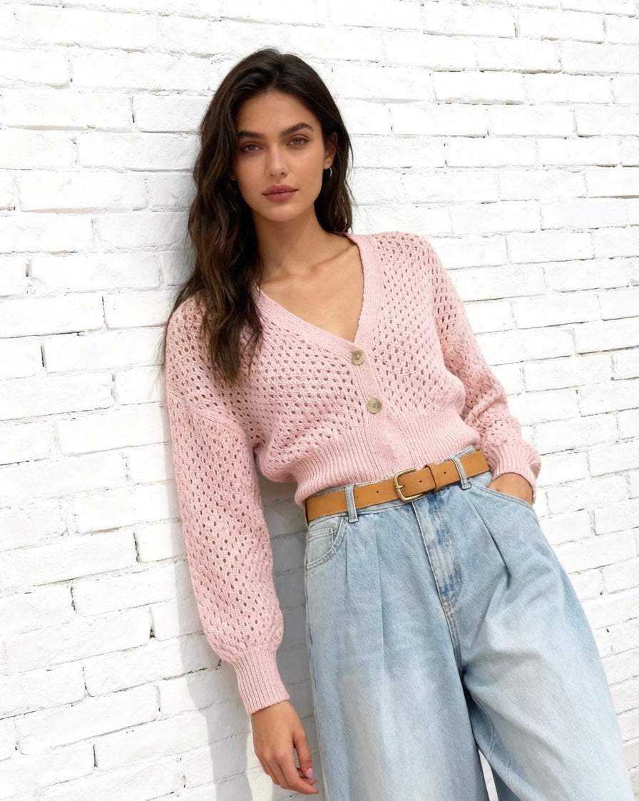 POLLY CARDI - PINK