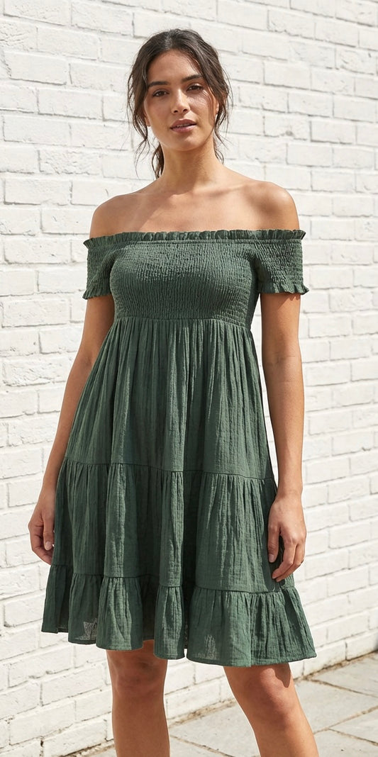 MOLLY DRESS - KHAKI