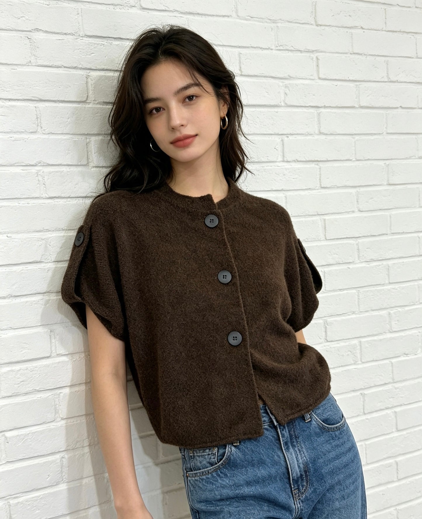 BROGAN TOP - CHOCOLATE