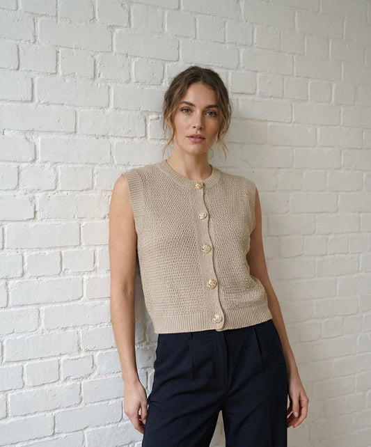 CORA WAISTCOAT MOCHA