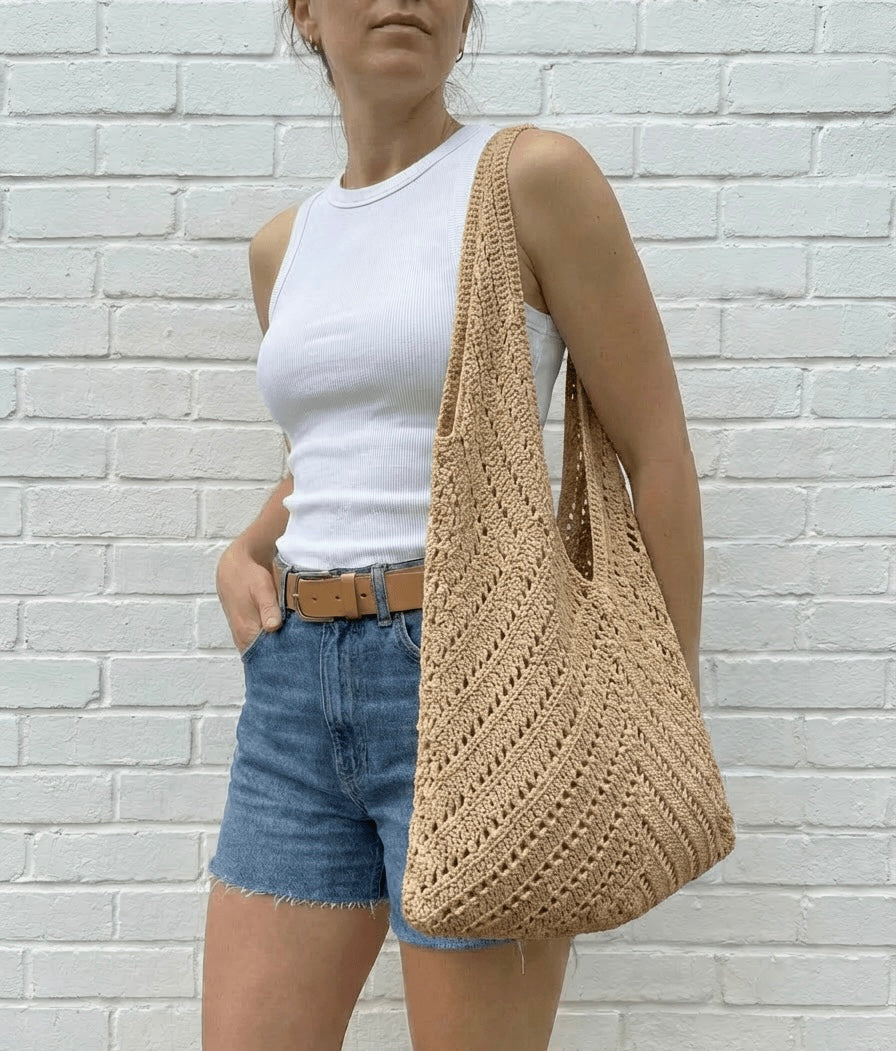 KNIT SHOPPER - TAN