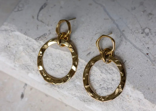 Hammered Gold Earrings