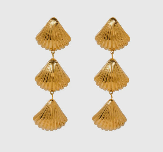 Gold Shell Earrings