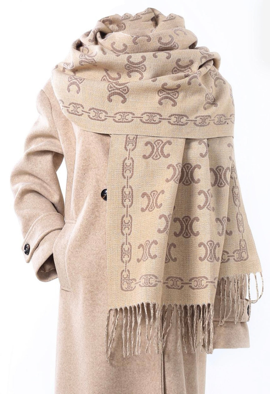 Beige Designer Inspired Scarf
