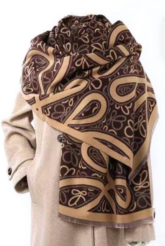Tan Designer Inspired Scarf